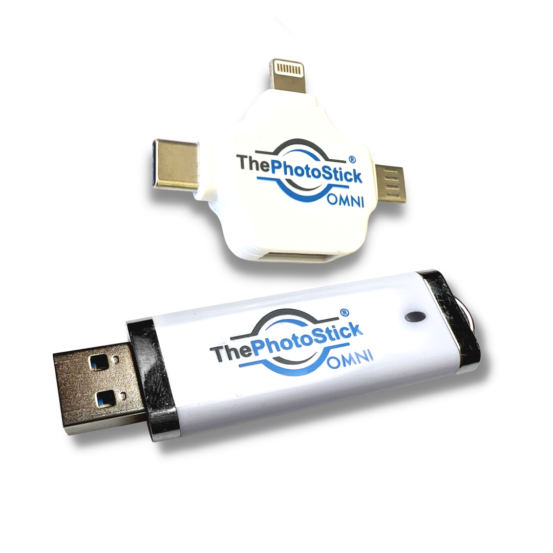 ThePhotoStick Omni 64GB - Photo & Video Backup Device